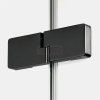 NEW TRENDY Drzwi wnękowe EVENTA BLACK CHROME 1D L 110x200 szkło czyste 8mm Active Shield 2.0 EXK-6133